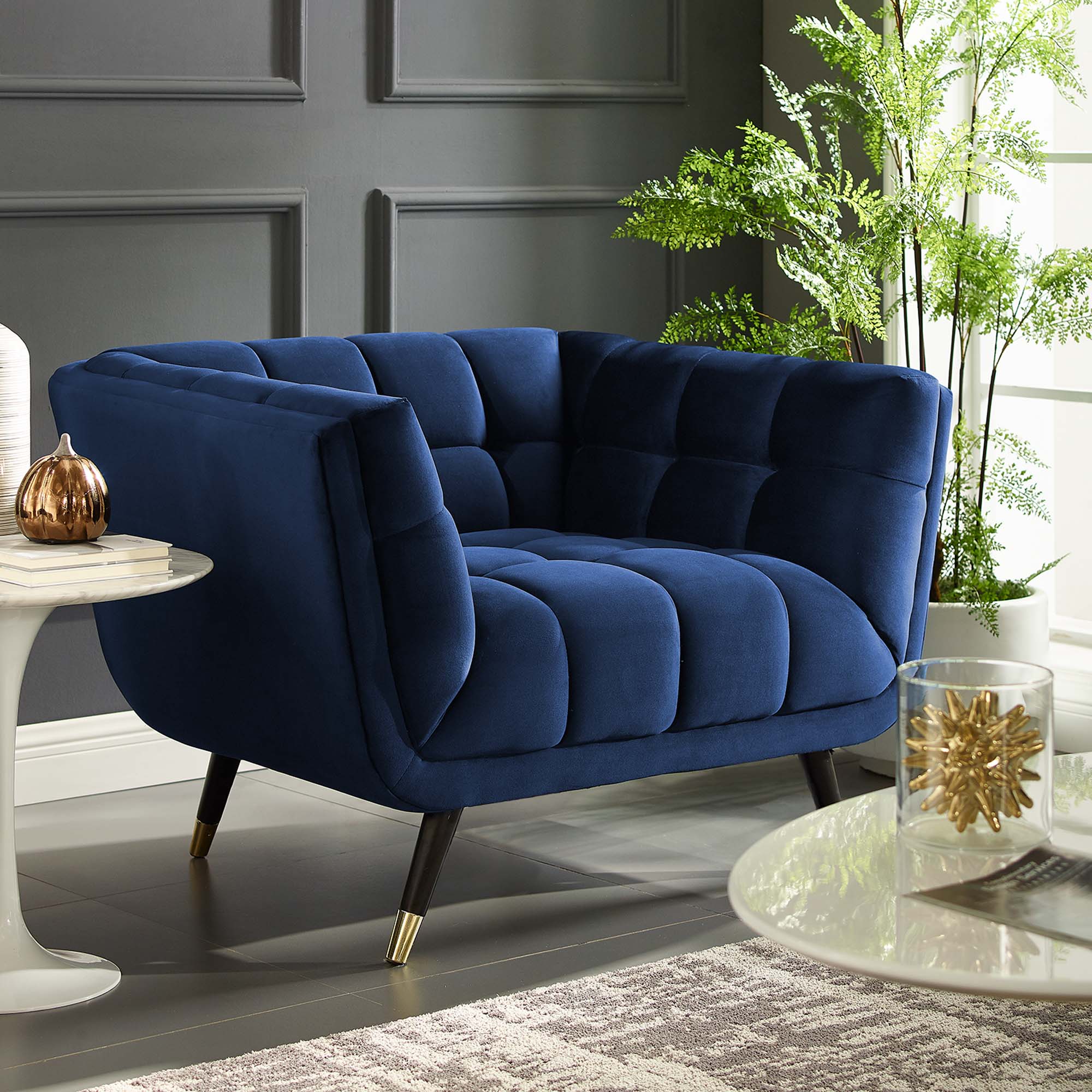 Adept Performance Velvet Armchair