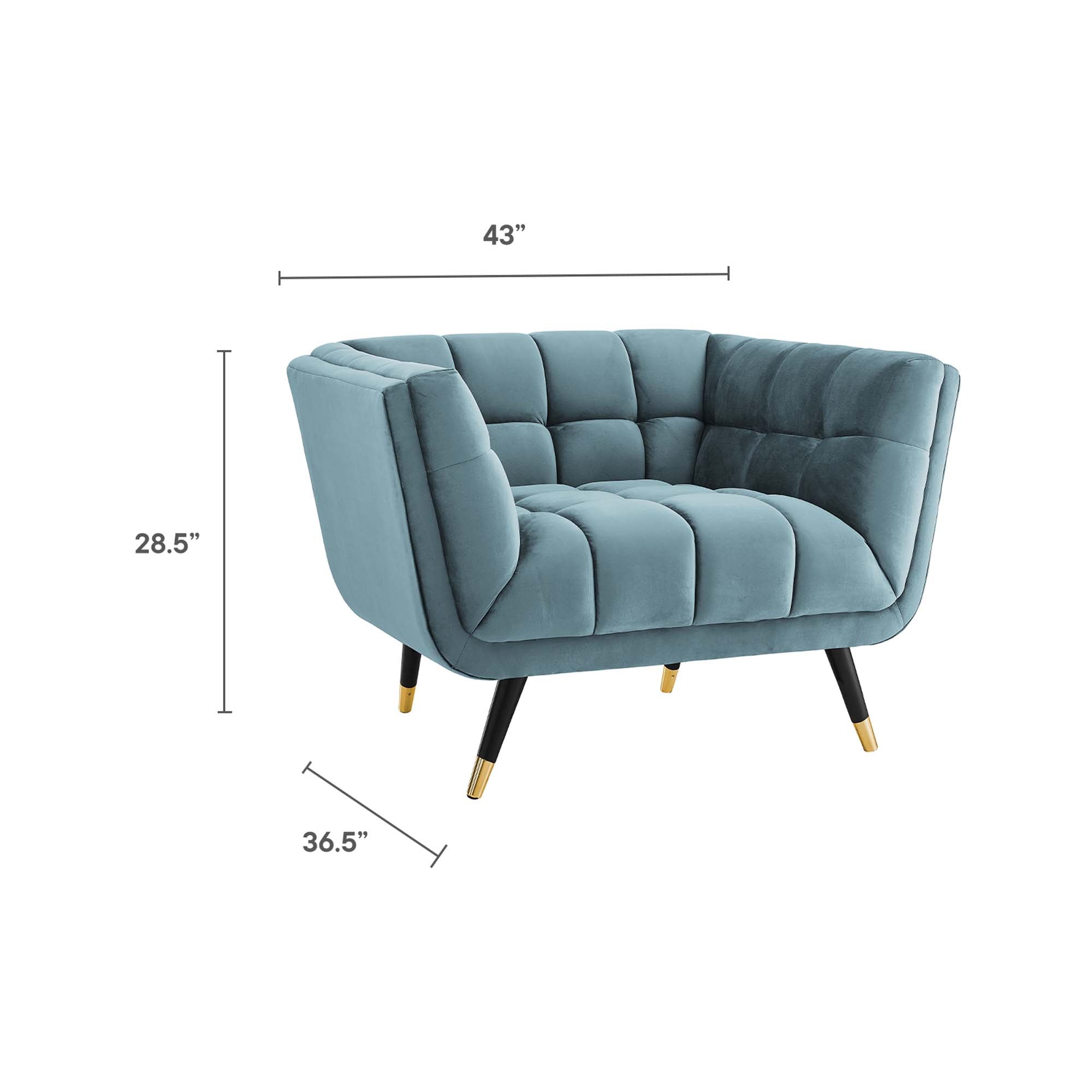 Adept Performance Velvet Armchair