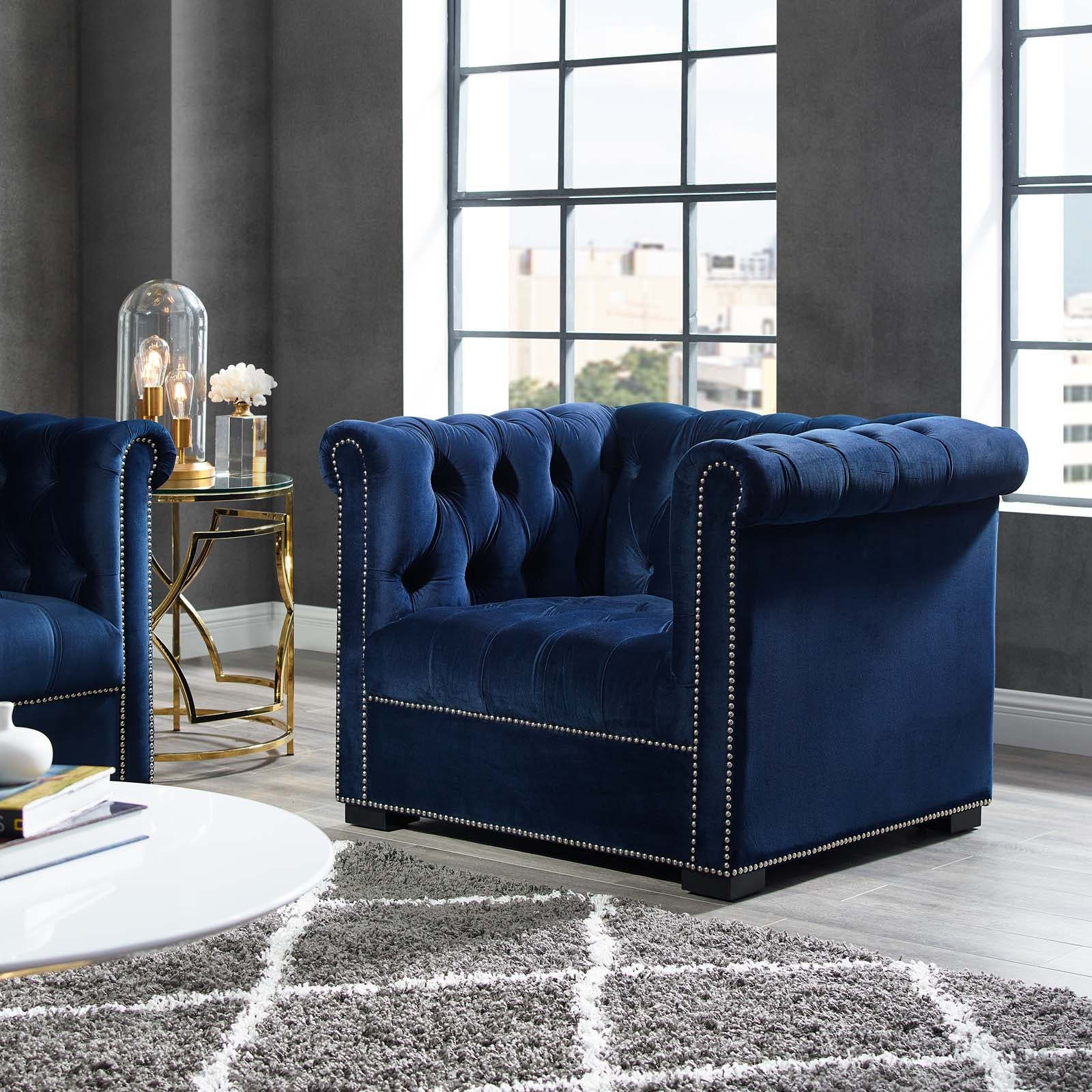 Heritage Performance Velvet Armchair