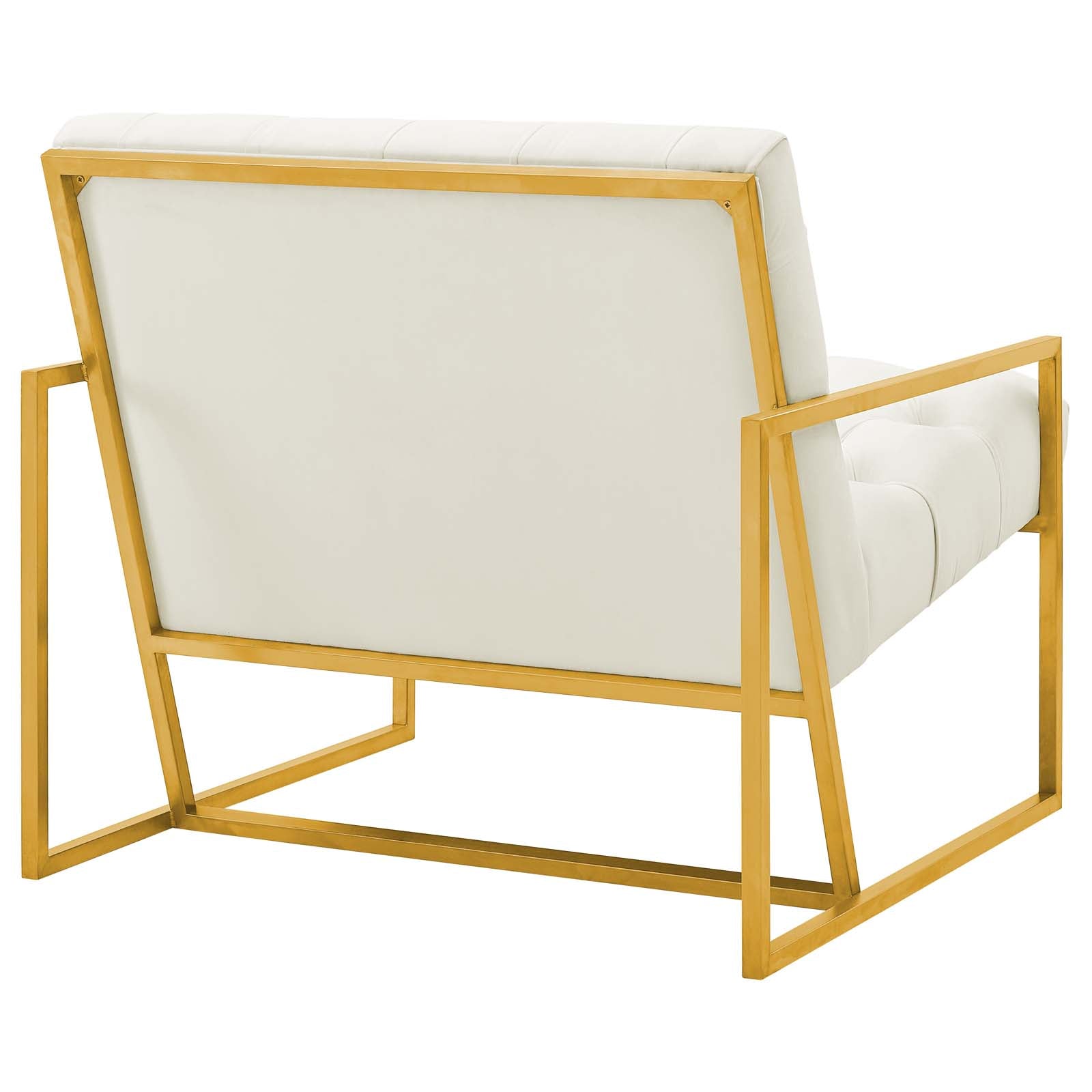 Bequest Gold Stainless Steel Performance Velvet Accent Chair