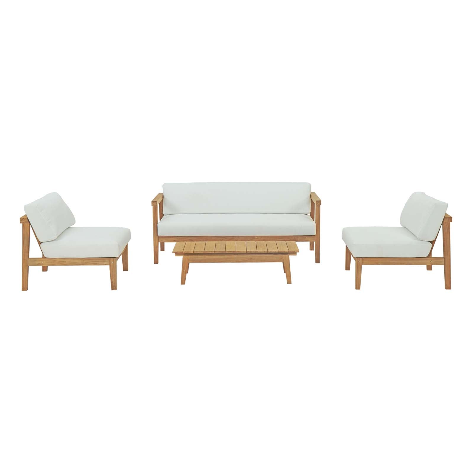 Bayport 4 Piece Outdoor Patio Teak Set