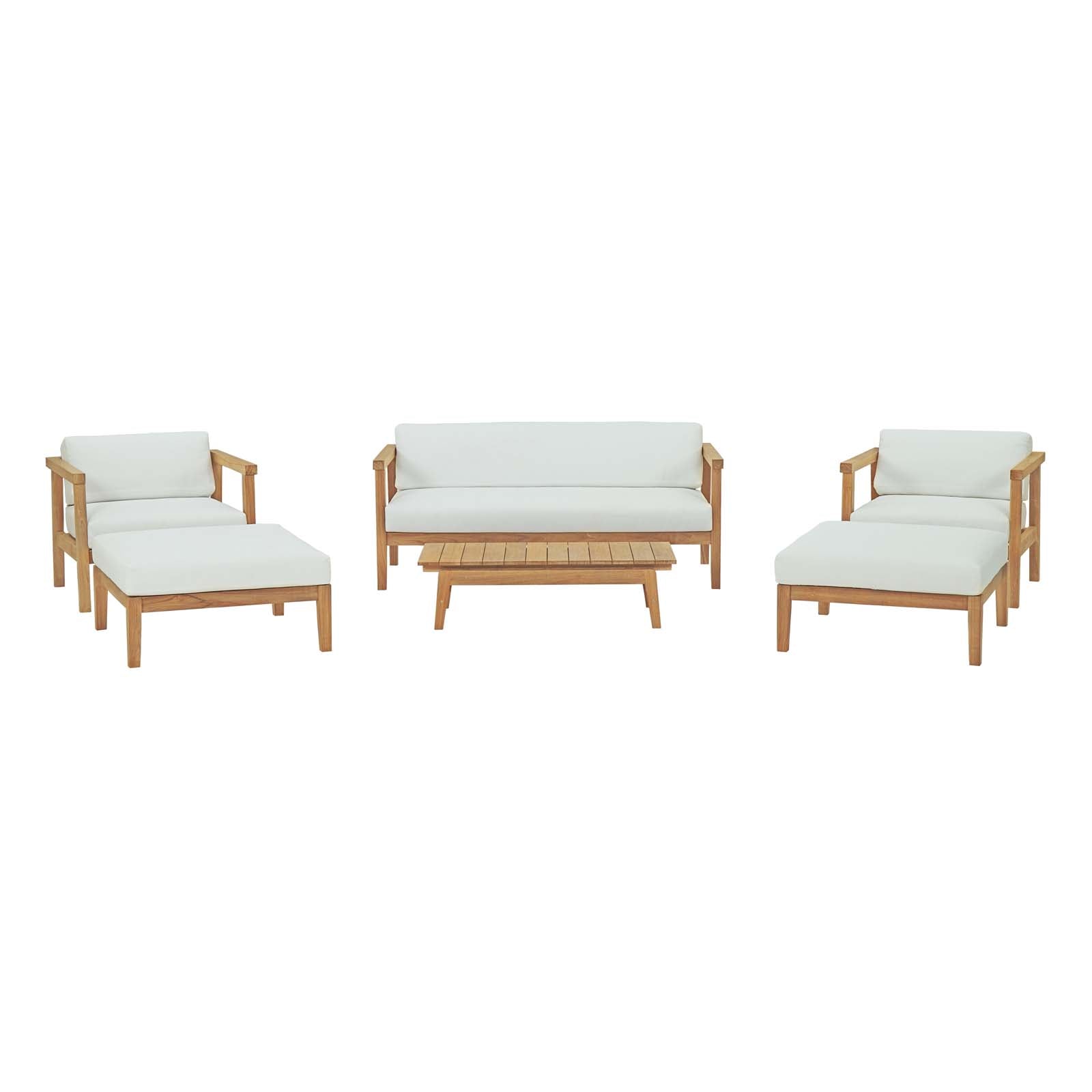 Bayport 6 Piece Outdoor Patio Teak Set