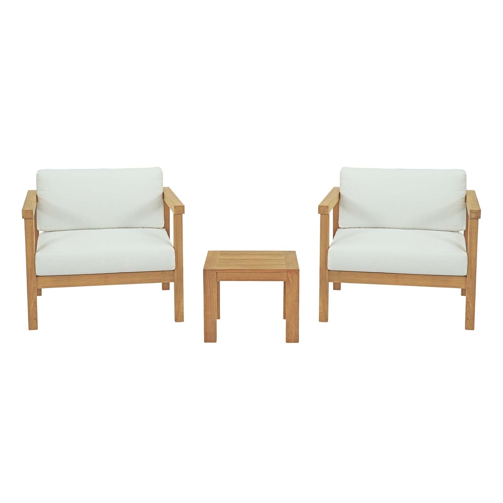 Bayport 3 Piece Outdoor Patio Teak Set