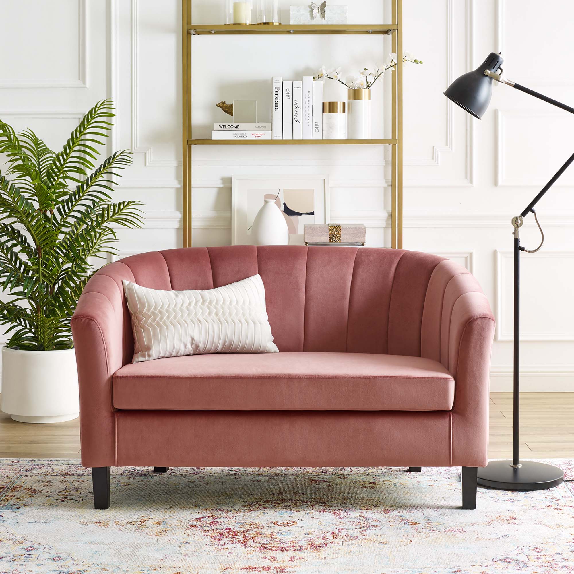 Prospect Channel Tufted Performance Velvet Loveseat