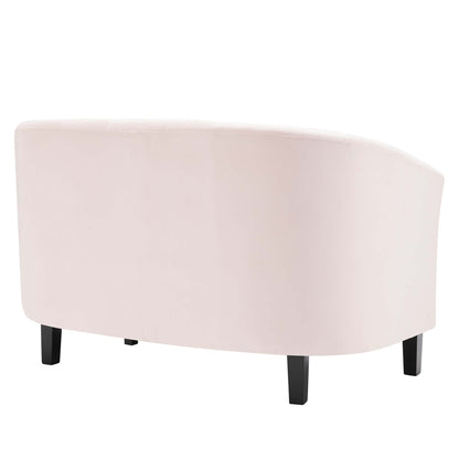 Prospect Channel Tufted Performance Velvet Loveseat