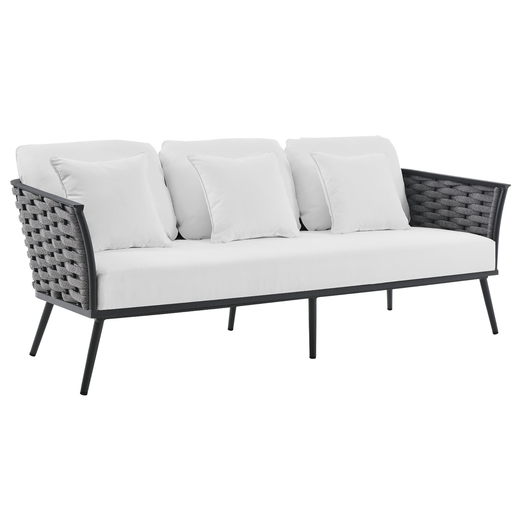 Stance 6 Piece Outdoor Patio Aluminum Sectional Sofa Set