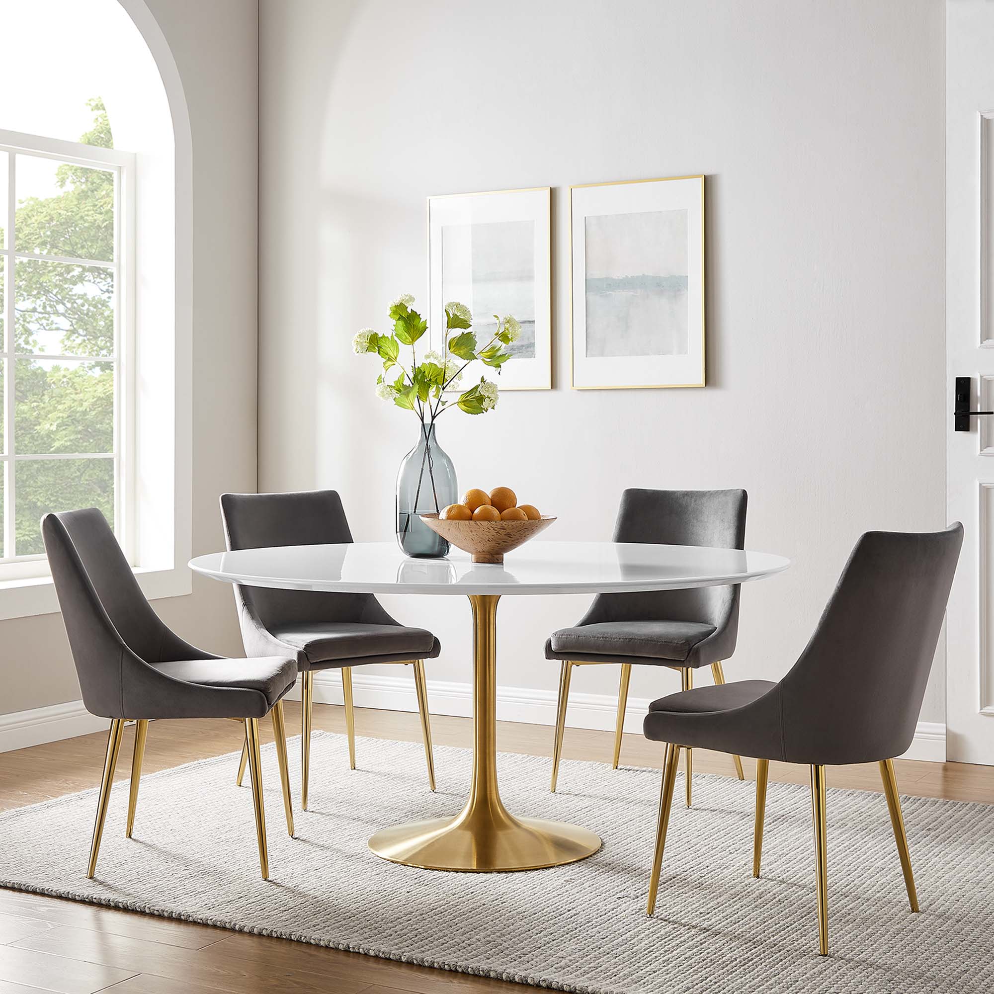 Lippa 60" Round Wood Dining Table