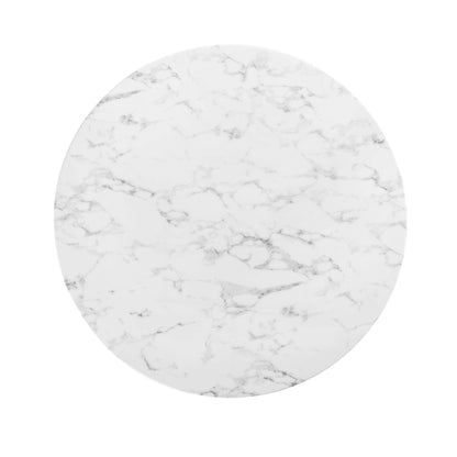 Lippa 48" Round Artificial Marble Dining Table