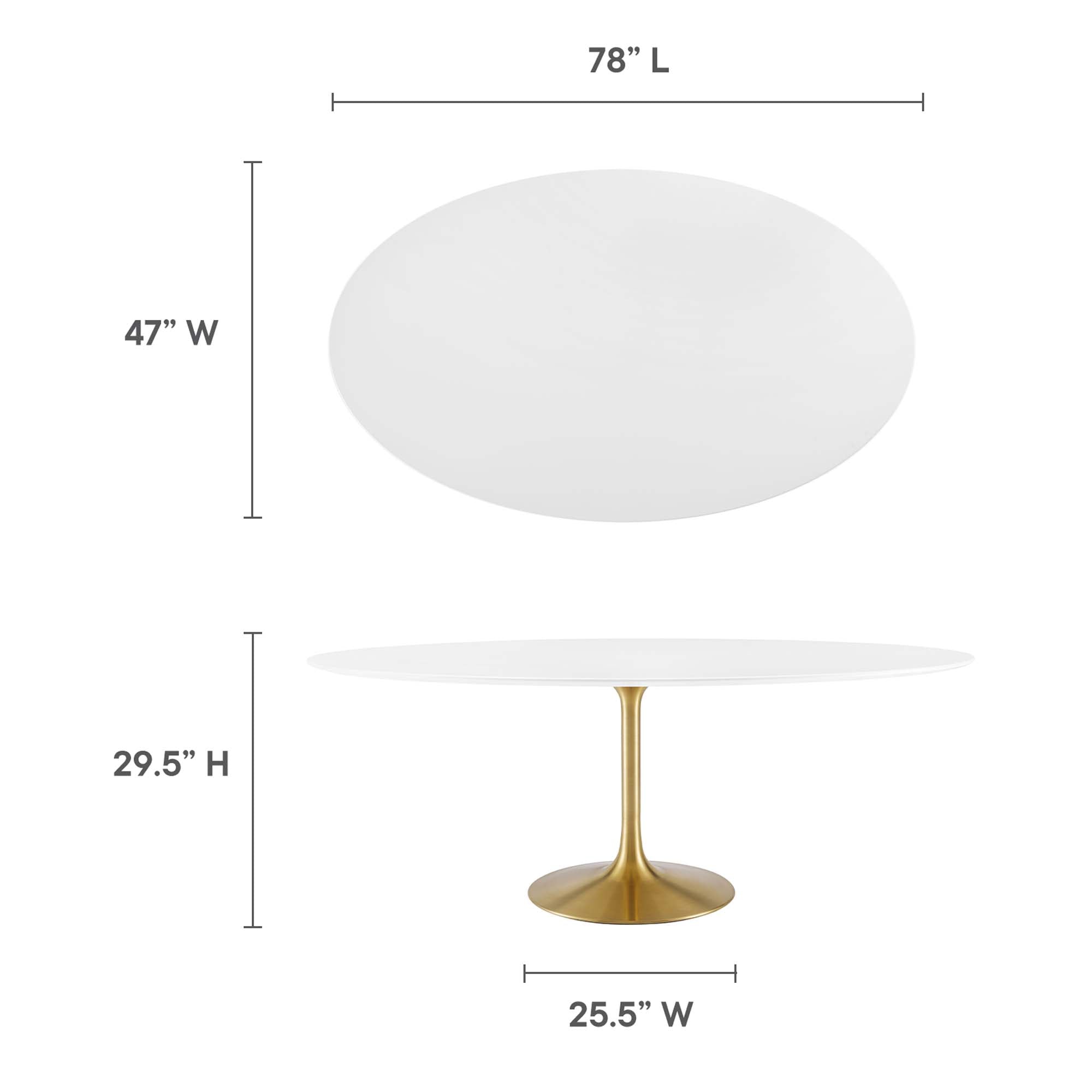 Lippa 78" Oval Wood Dining Table