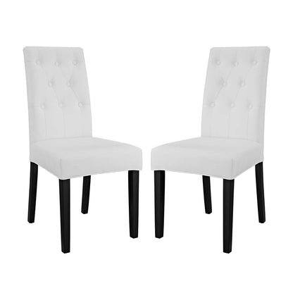 Confer Dining Side Chair Vinyl Set of 2