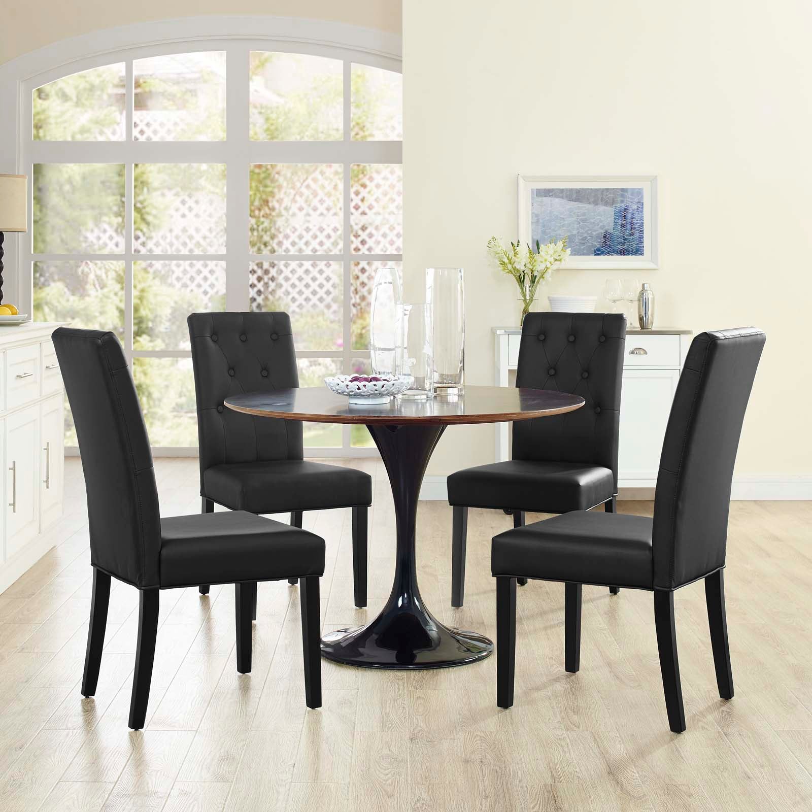 Confer Dining Side Chair Vinyl Set of 4