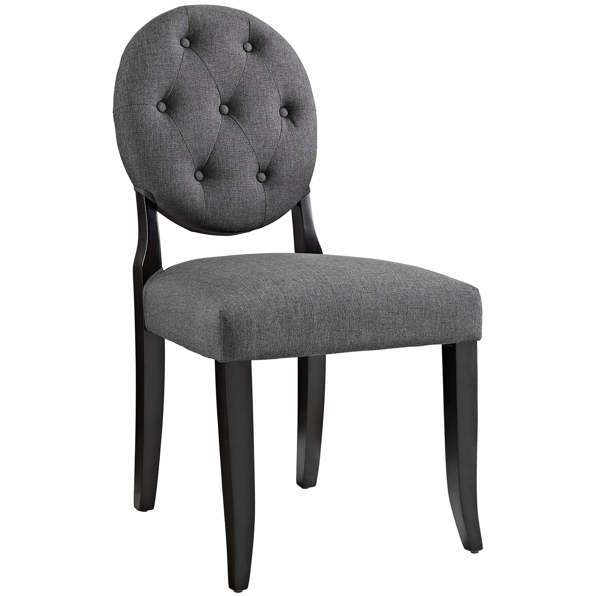 Button Dining Side Chair Upholstered Fabric Set of 2