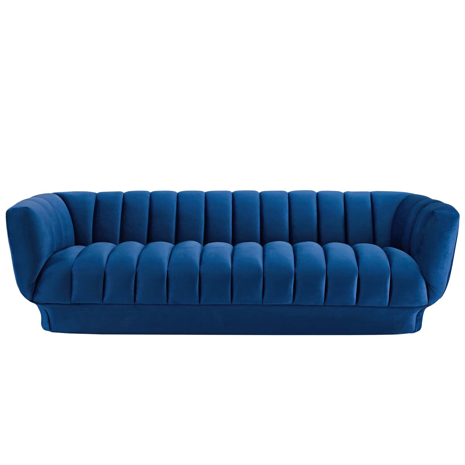 Entertain Vertical Channel Tufted Performance Velvet Sofa