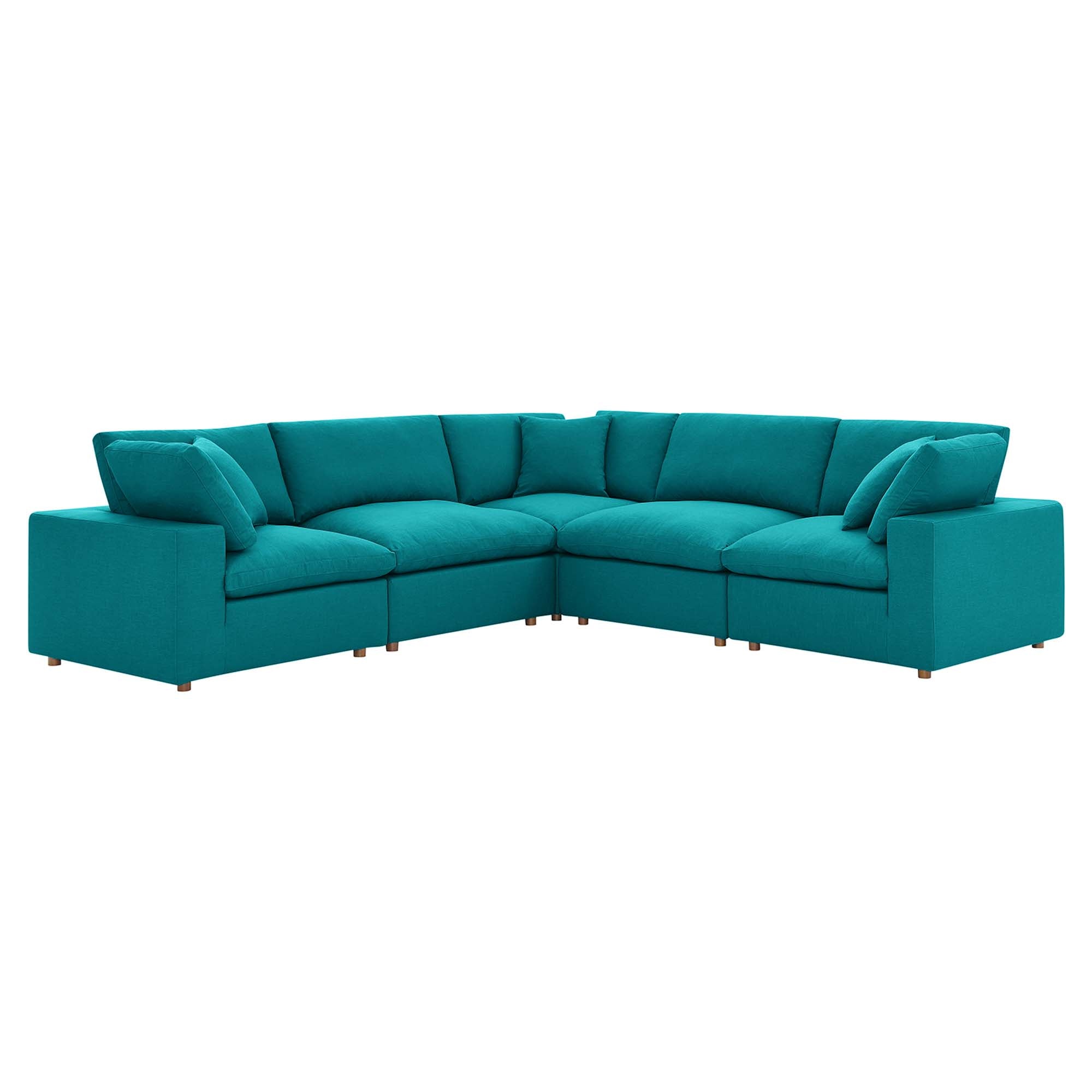 Commix Down Filled Overstuffed 5 Piece 5-Piece Sectional Sofa