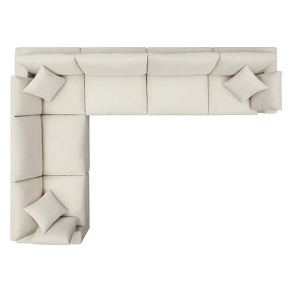 Commix Down Filled Overstuffed 6 Piece Sectional Sofa Set