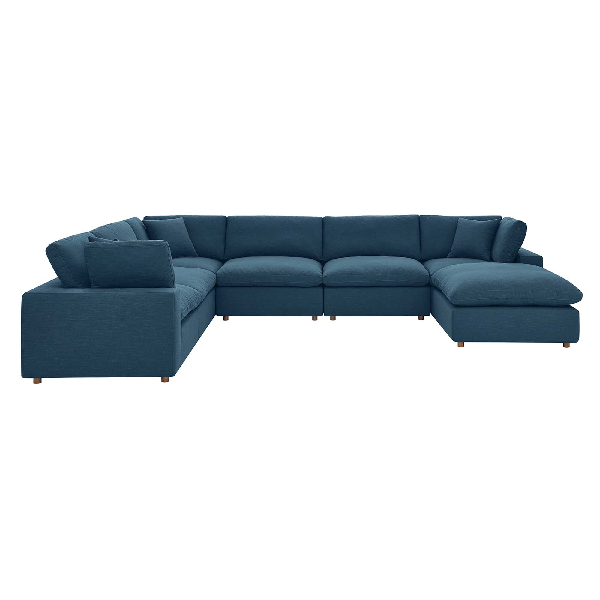 Commix Down Filled Overstuffed 7-Piece Sectional Sofa