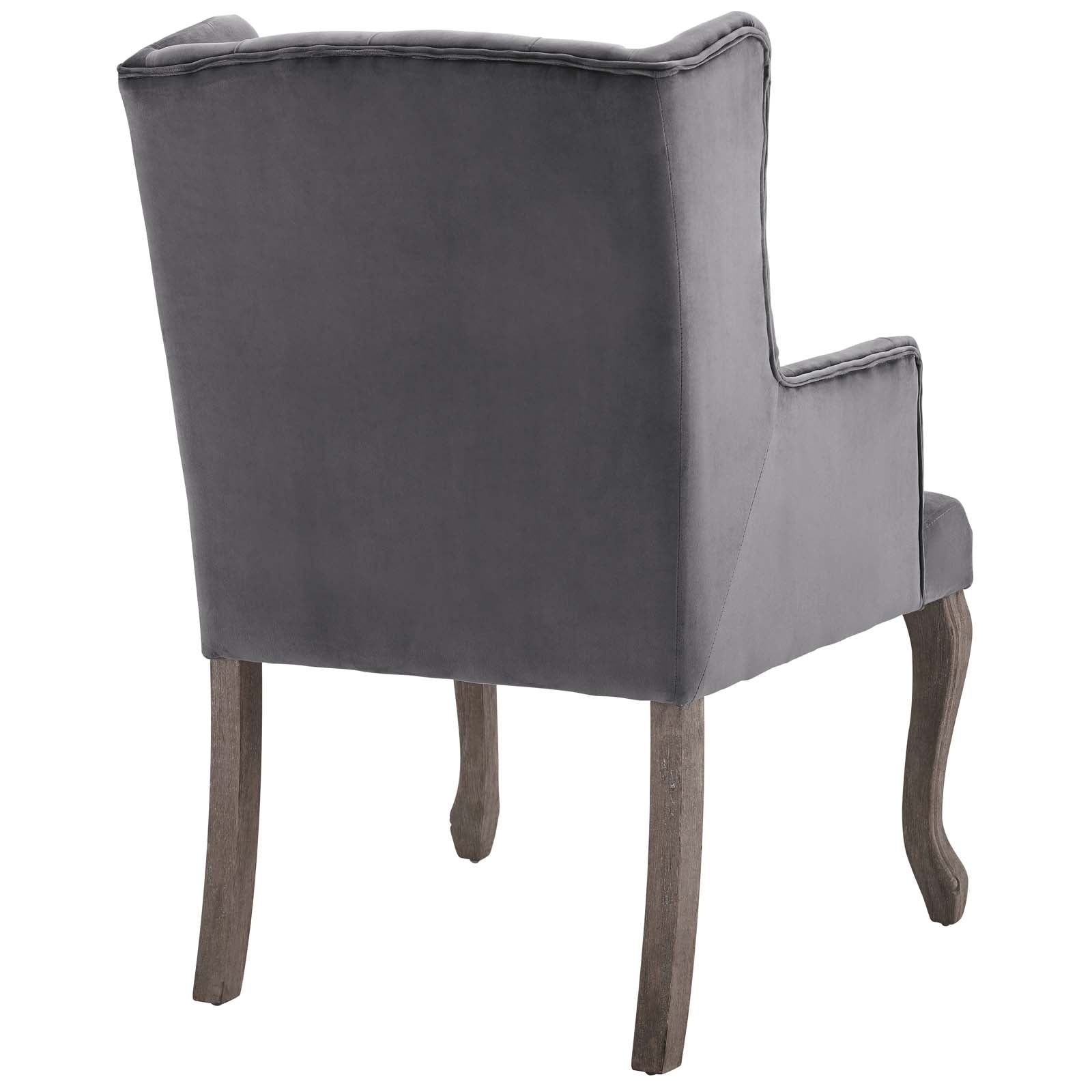 Realm French Vintage Dining Performance Velvet Armchair