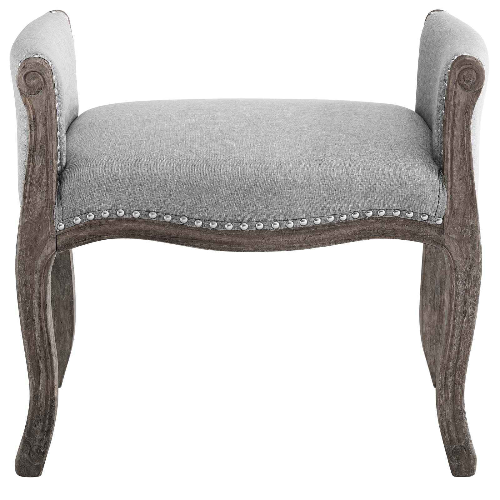 Avail Vintage French Upholstered Fabric Bench