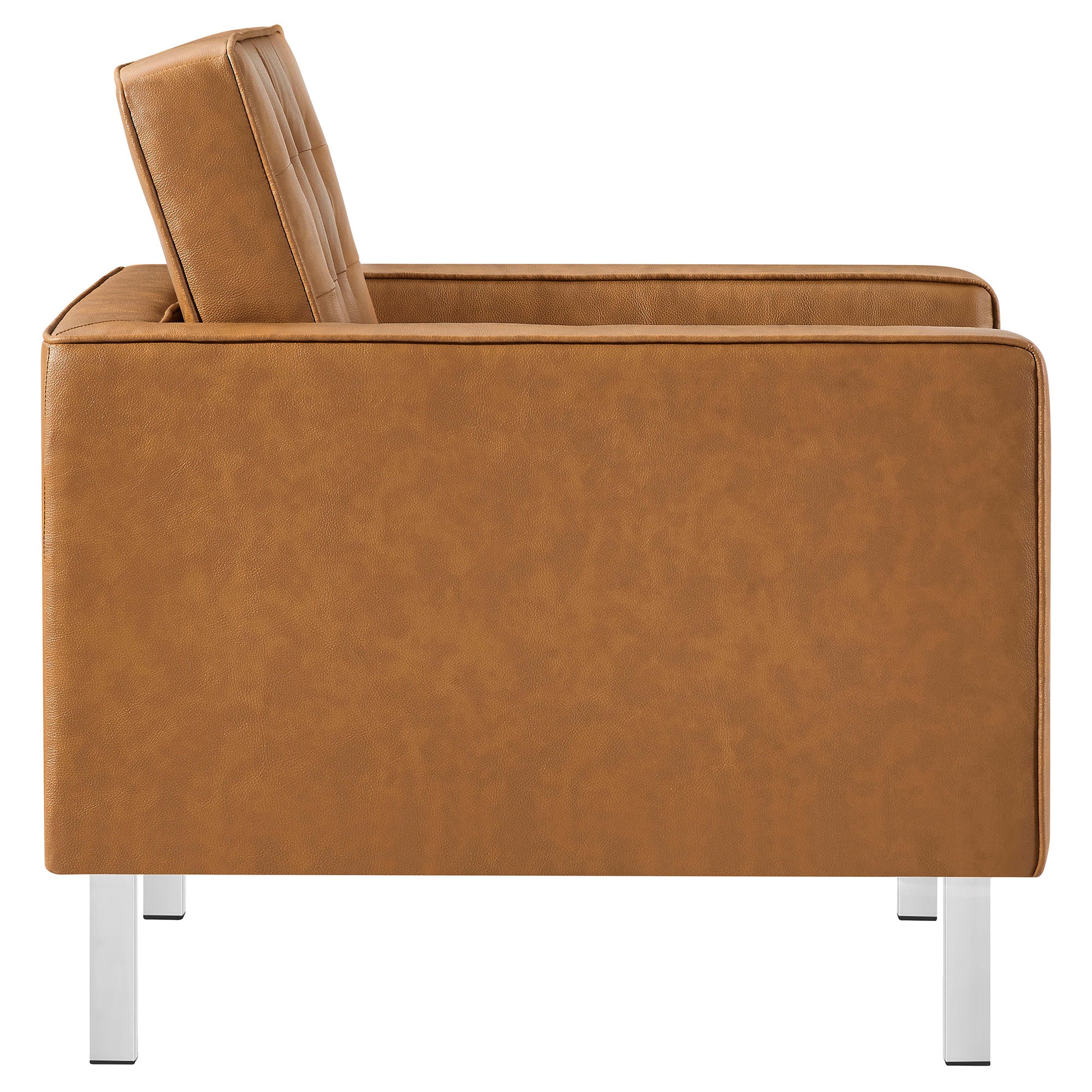 Loft Tufted Vegan Leather Armchair