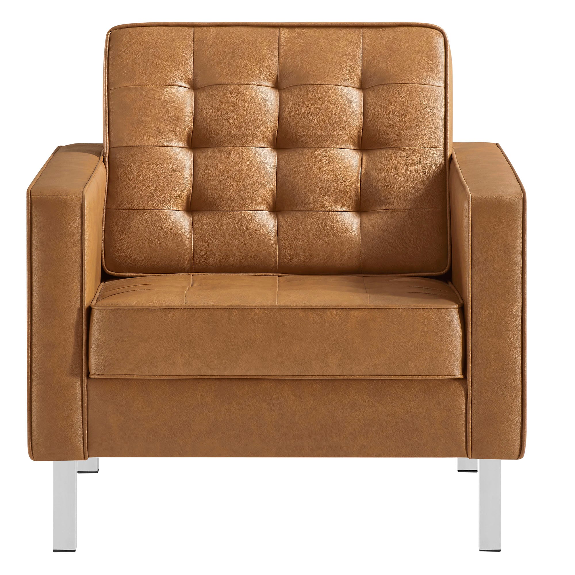 Loft Tufted Vegan Leather Armchair