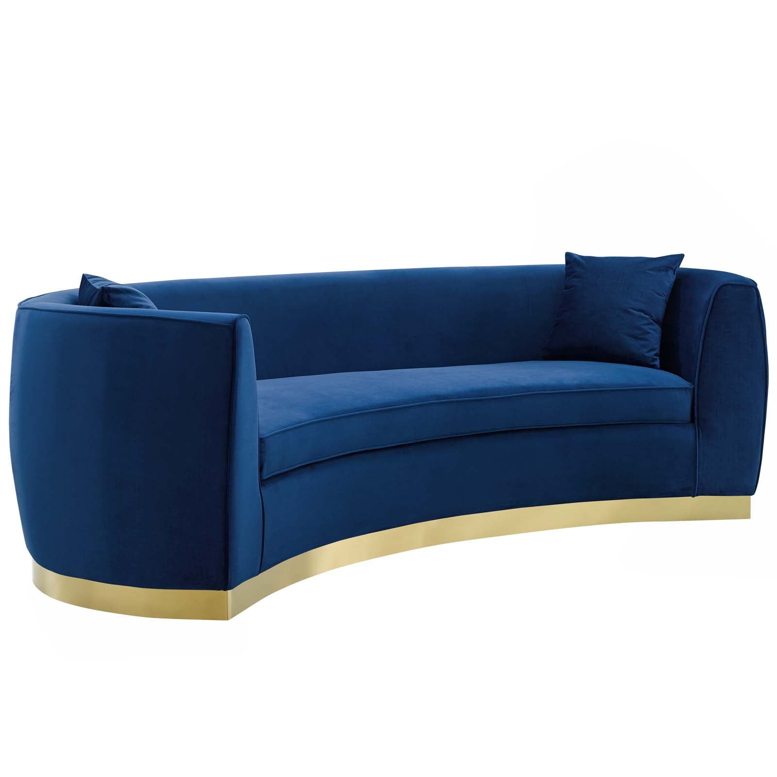 Resolute Curved Performance Velvet Sofa