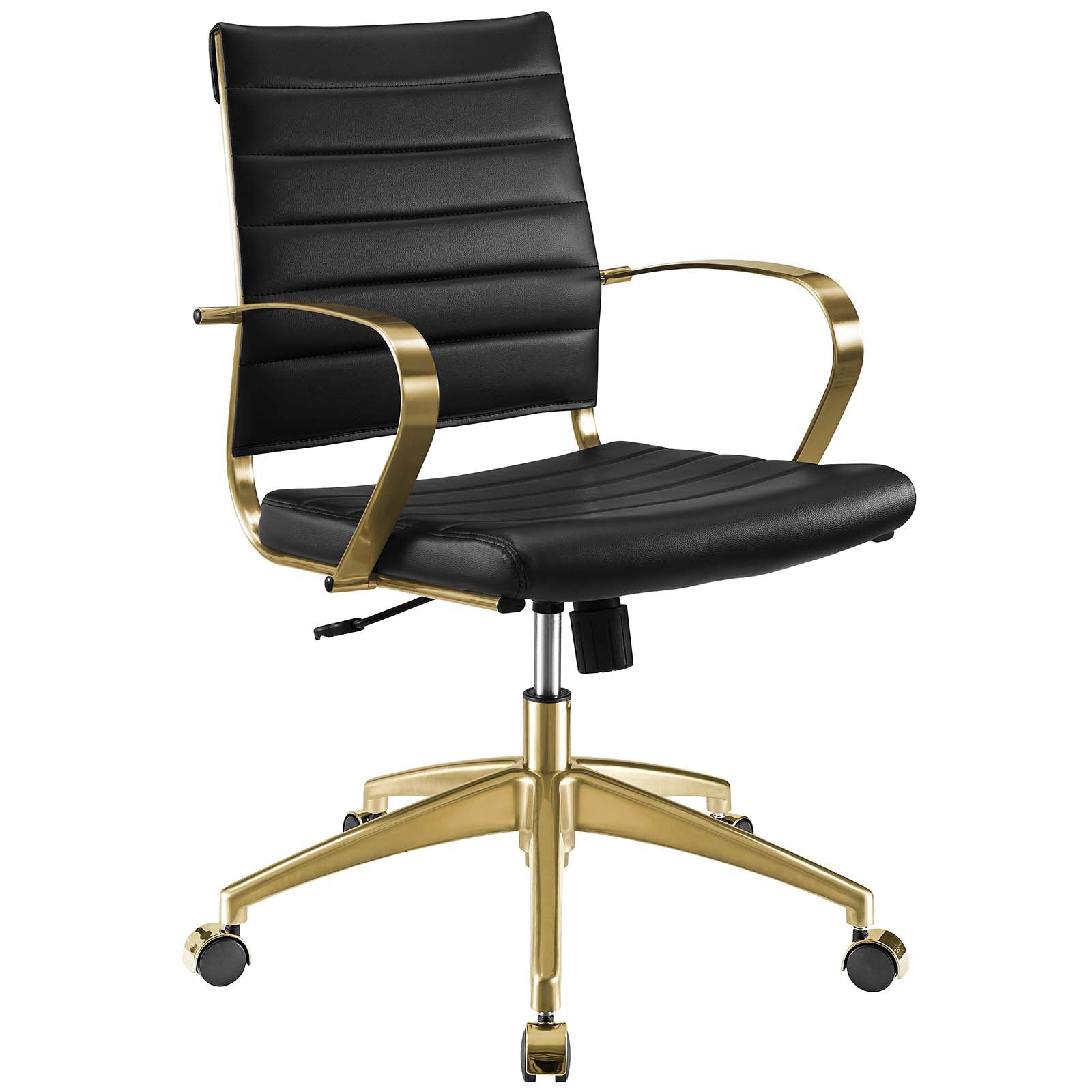 Jive Gold Stainless Steel Midback Office Chair