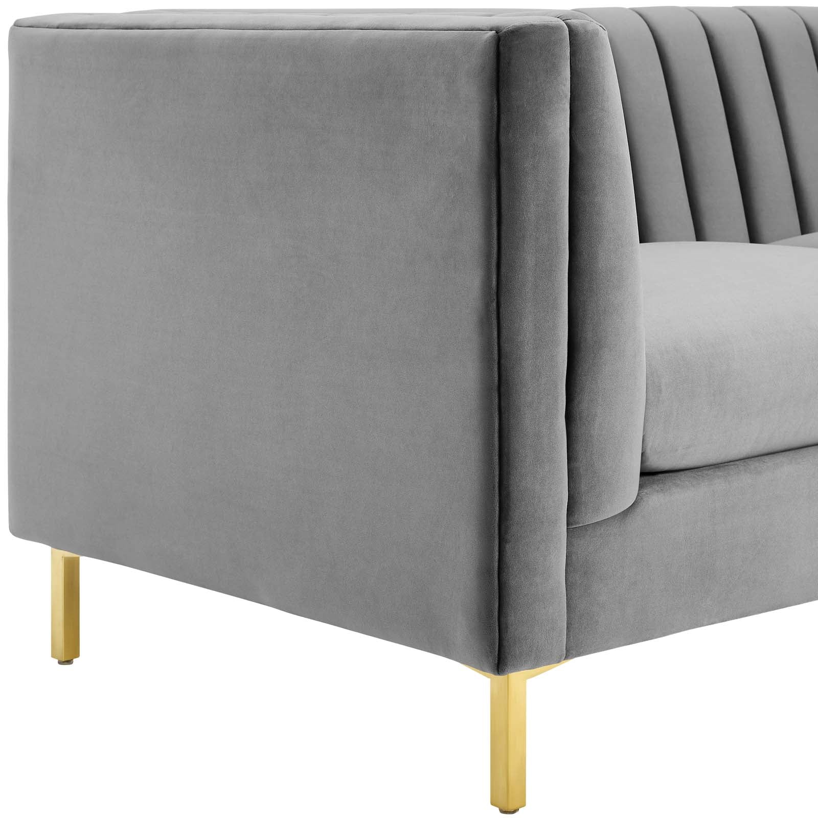 Ingenuity Channel Tufted Performance Velvet Sofa