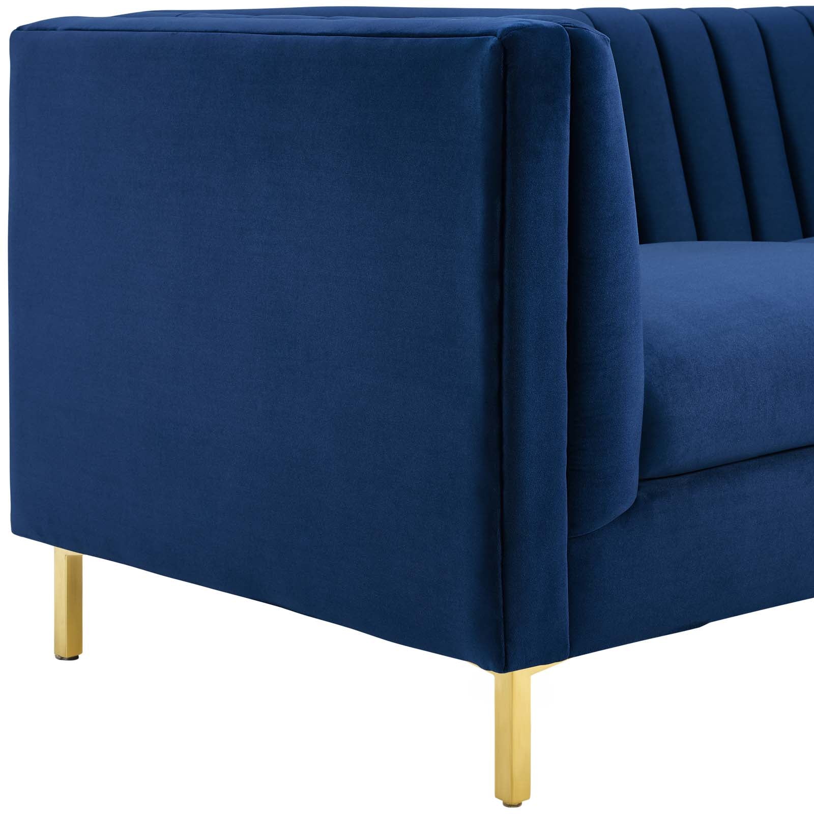 Ingenuity Channel Tufted Performance Velvet Sofa