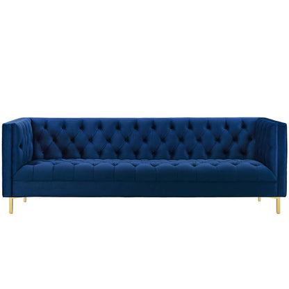 Delight Tufted Button Performance Velvet Sofa