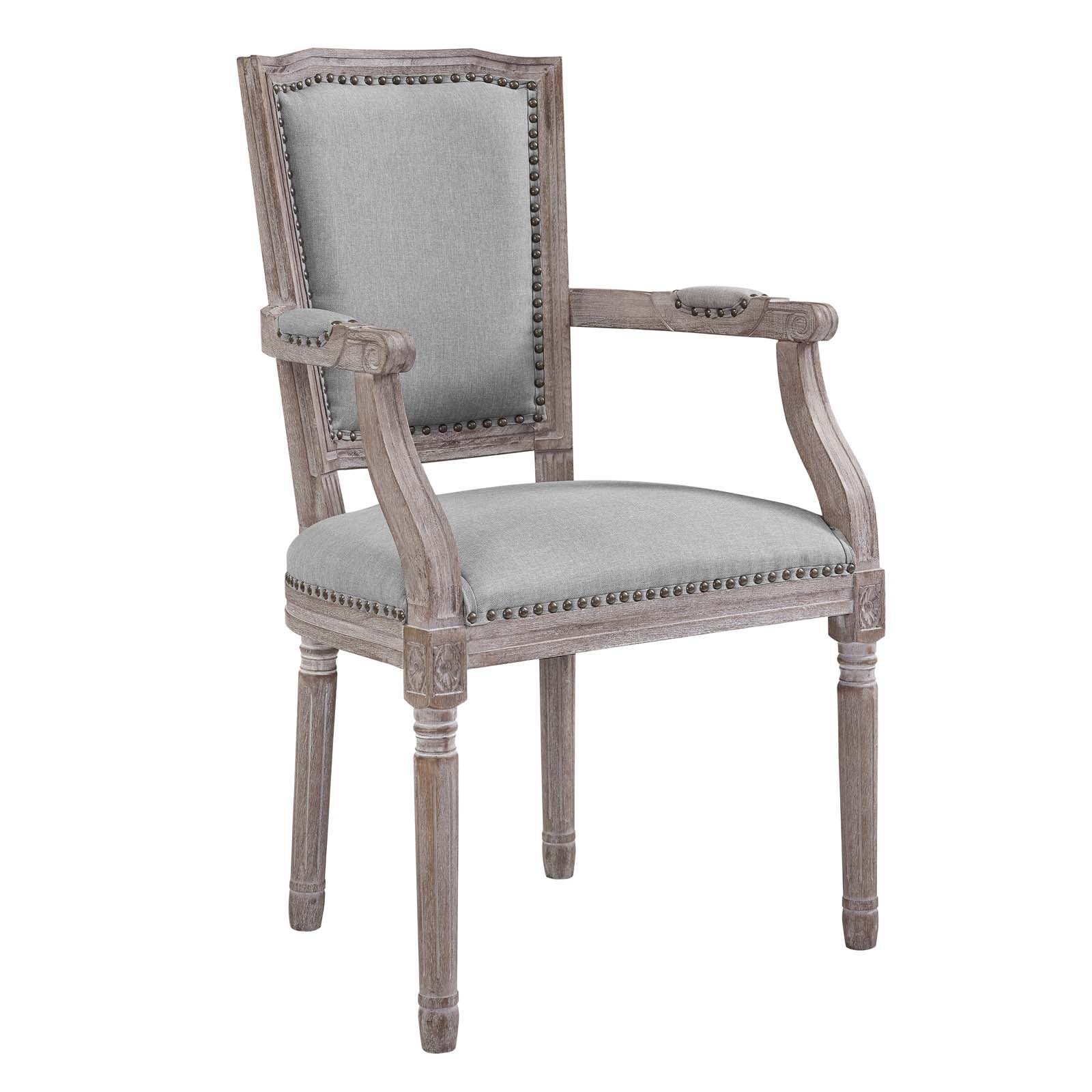 Penchant Dining Armchair Upholstered Fabric Set of 2