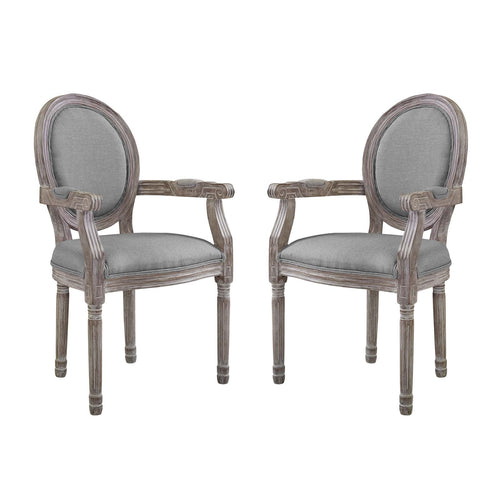 Emanate Dining Armchair Upholstered Fabric Set of 2