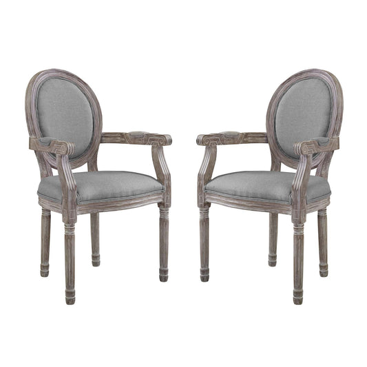 Emanate Dining Armchair Upholstered Fabric Set of 2