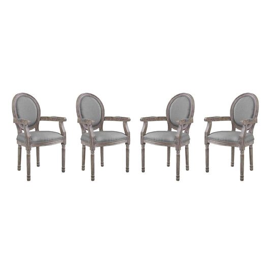 Emanate Dining Armchair Upholstered Fabric Set of 4