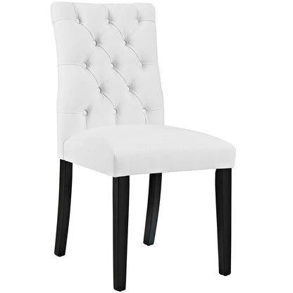 Duchess White Dining Chair Vinyl Set of 2