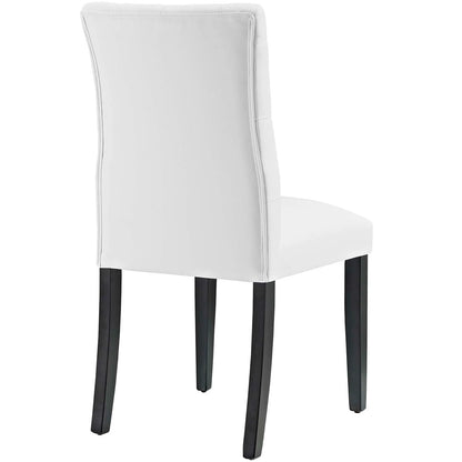 Duchess White Dining Chair Vinyl Set of 2