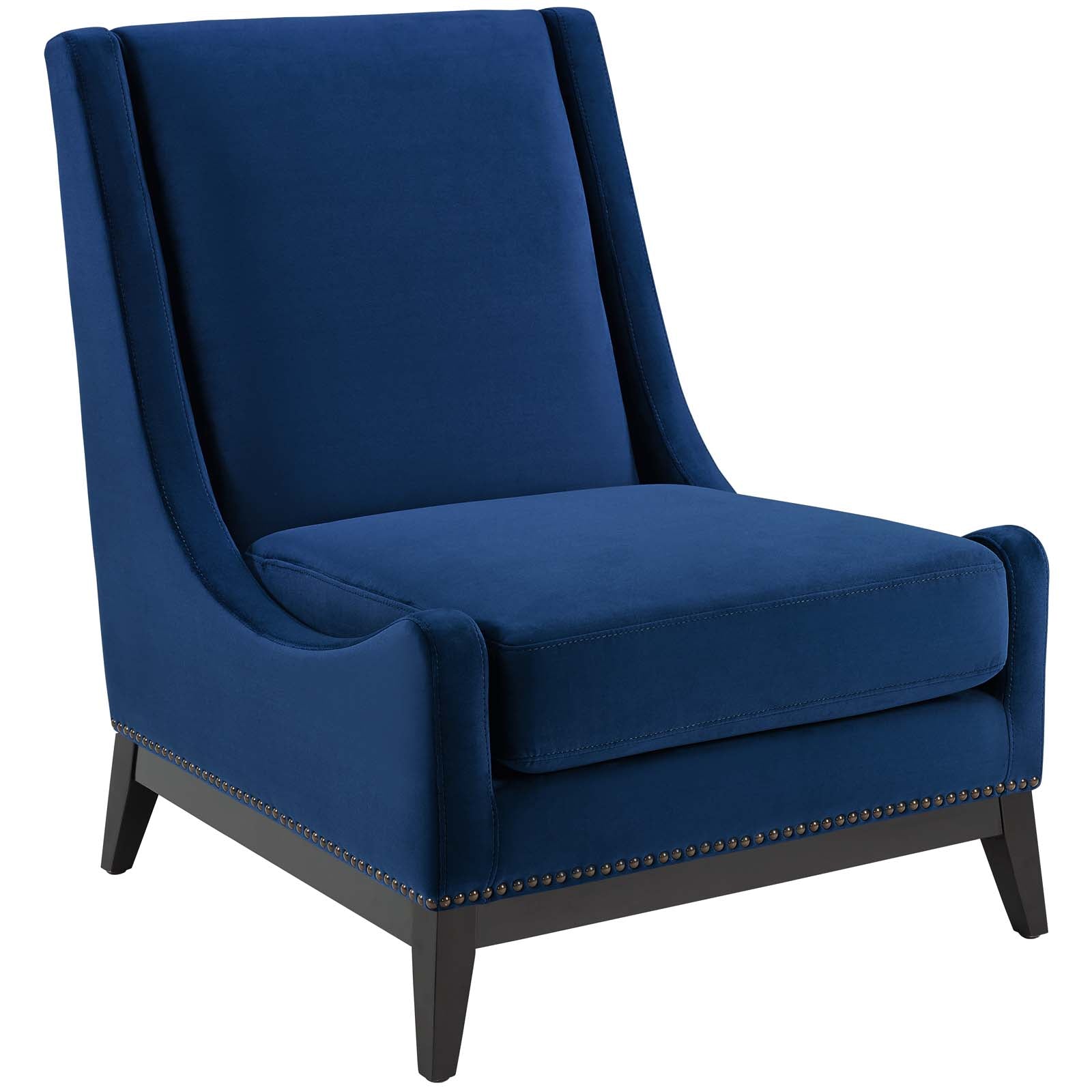 Confident Accent Upholstered Performance Velvet Lounge Chair