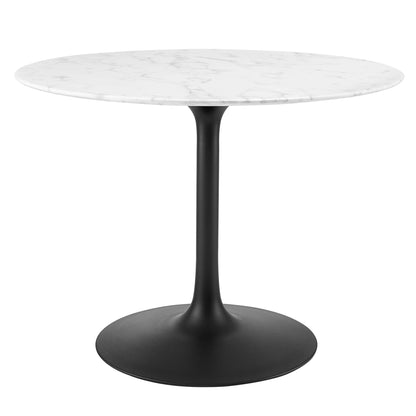 Lippa 40" Round Artificial Marble Dining Table