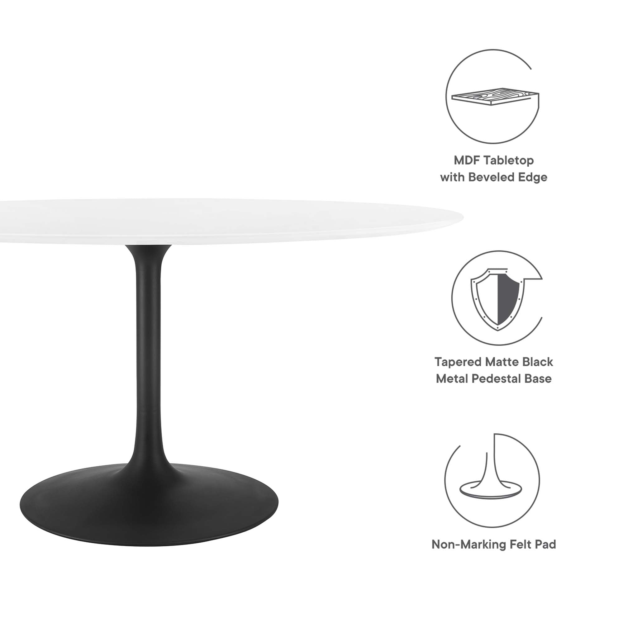 Lippa 60" Oval Dining Table