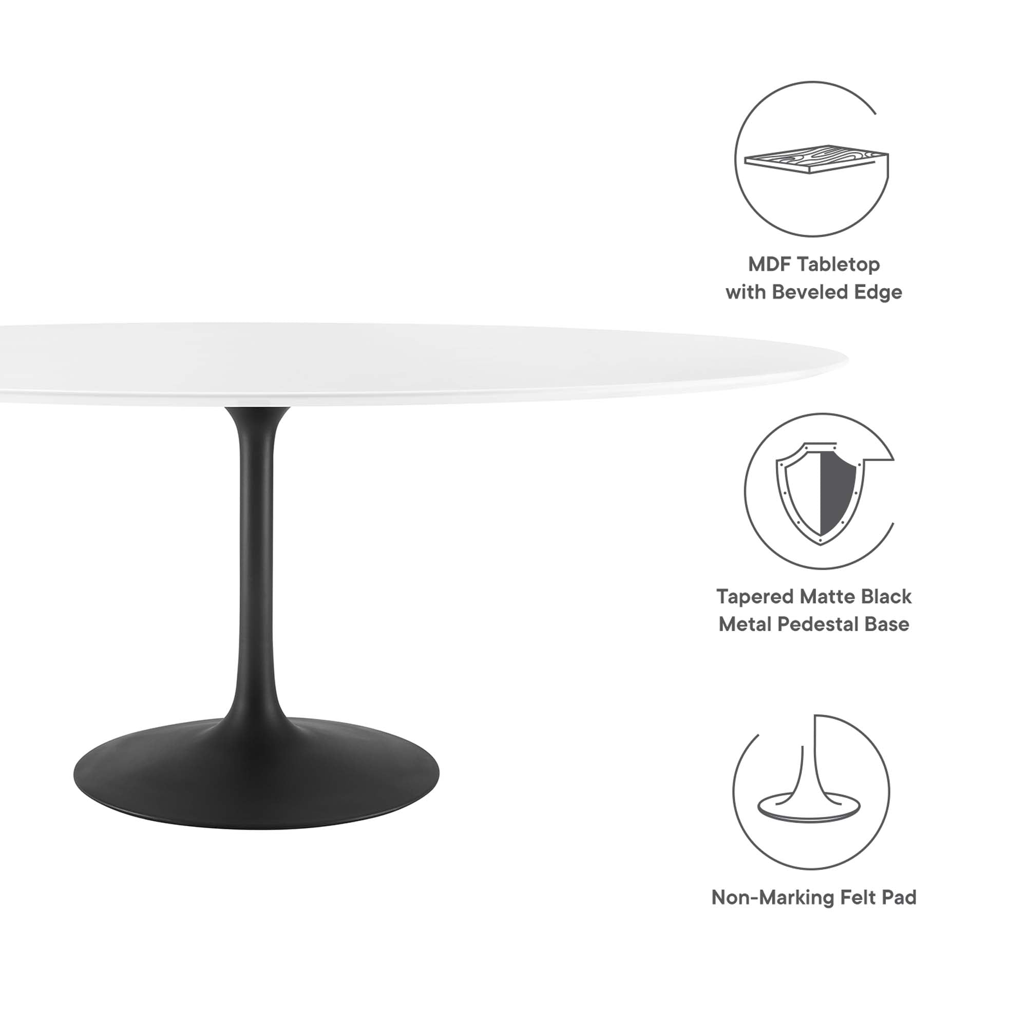 Lippa 78" Oval Dining Table