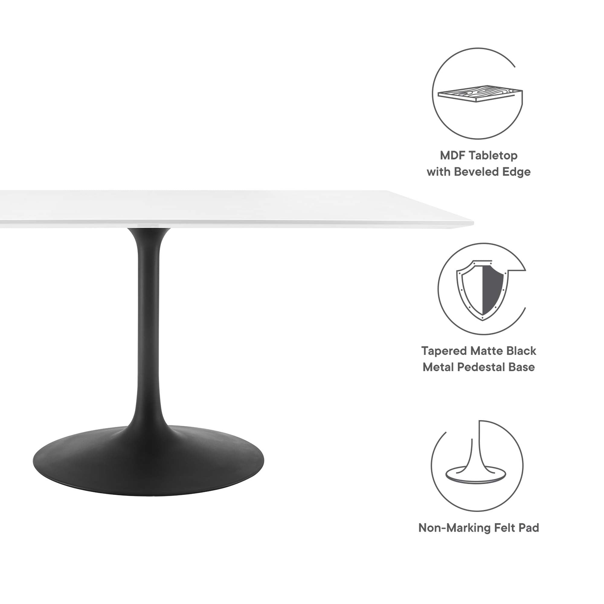 Lippa 60" Rectangle Dining Table