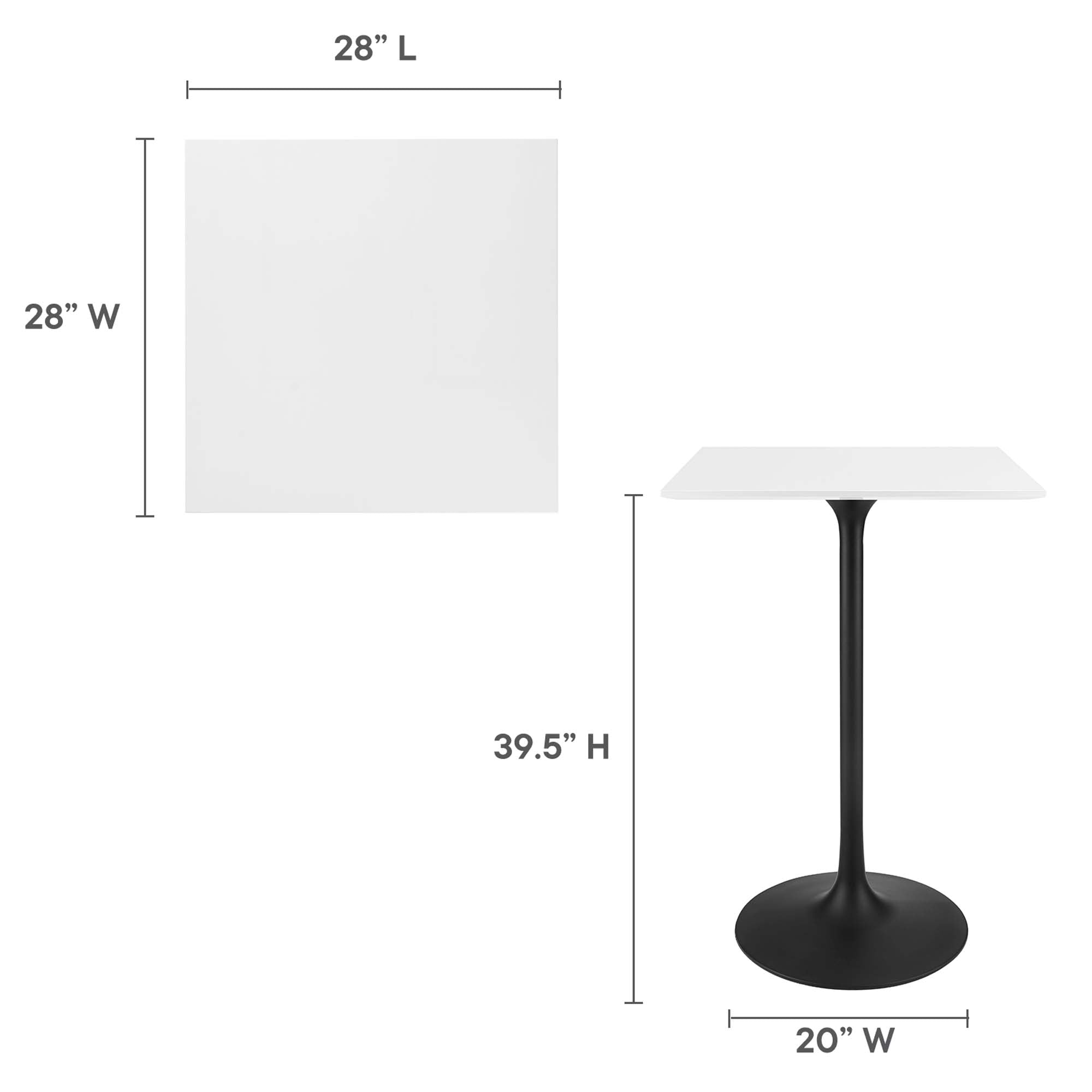 Lippa 28" Square Bar Table