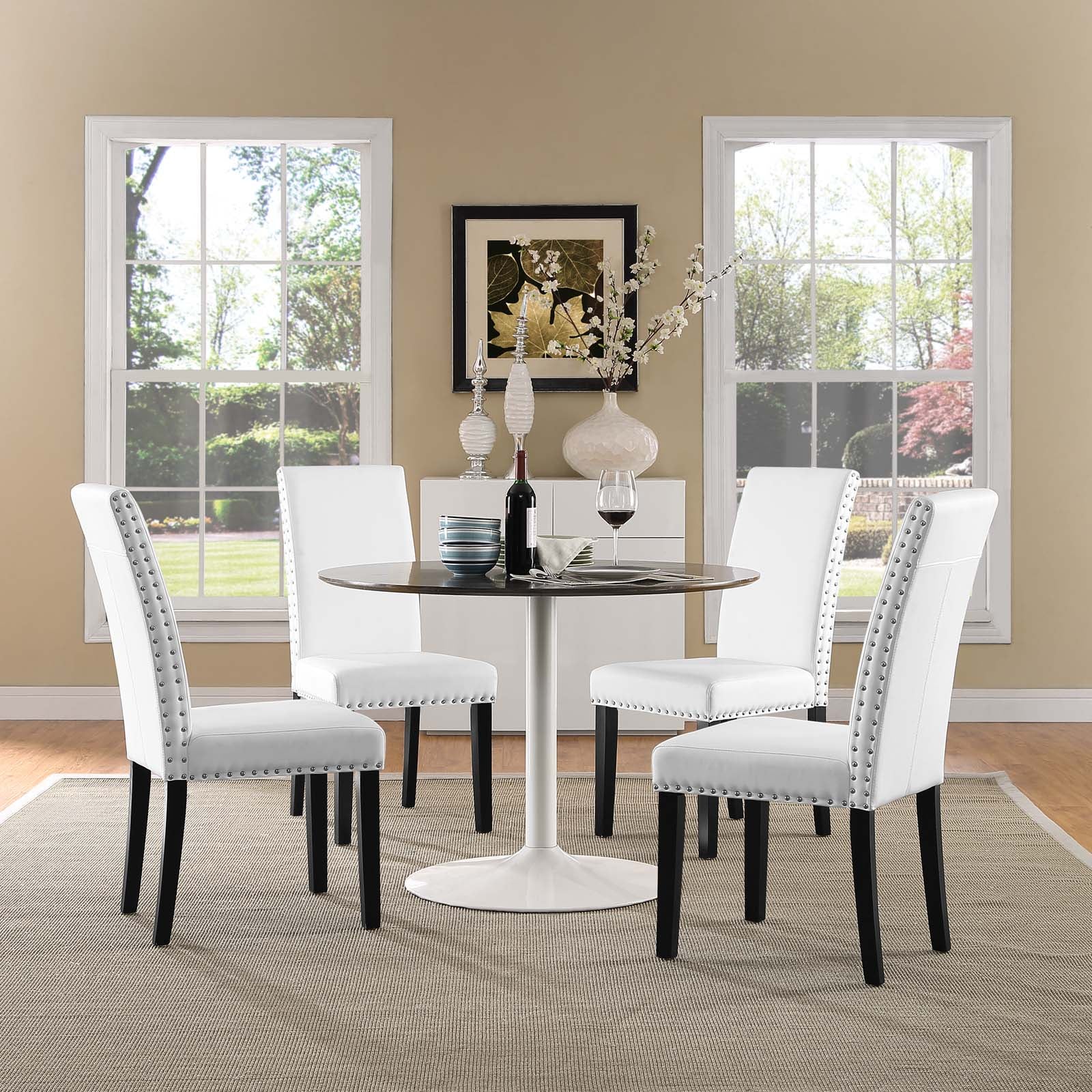 Parcel Dining Side Chair Vinyl Set of 4