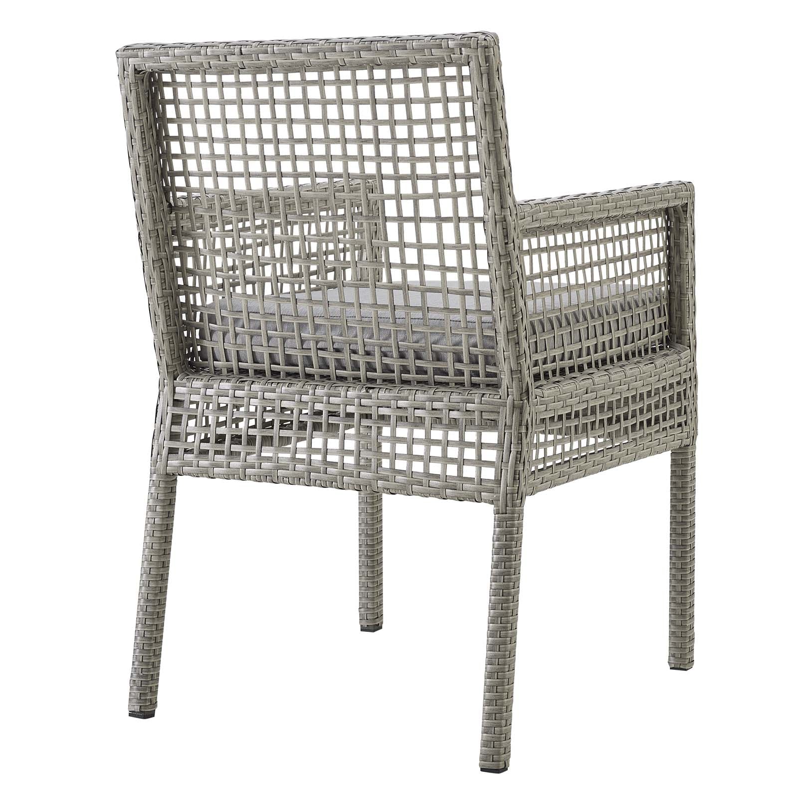 Aura Dining Armchair Outdoor Patio Wicker Rattan Set of 2