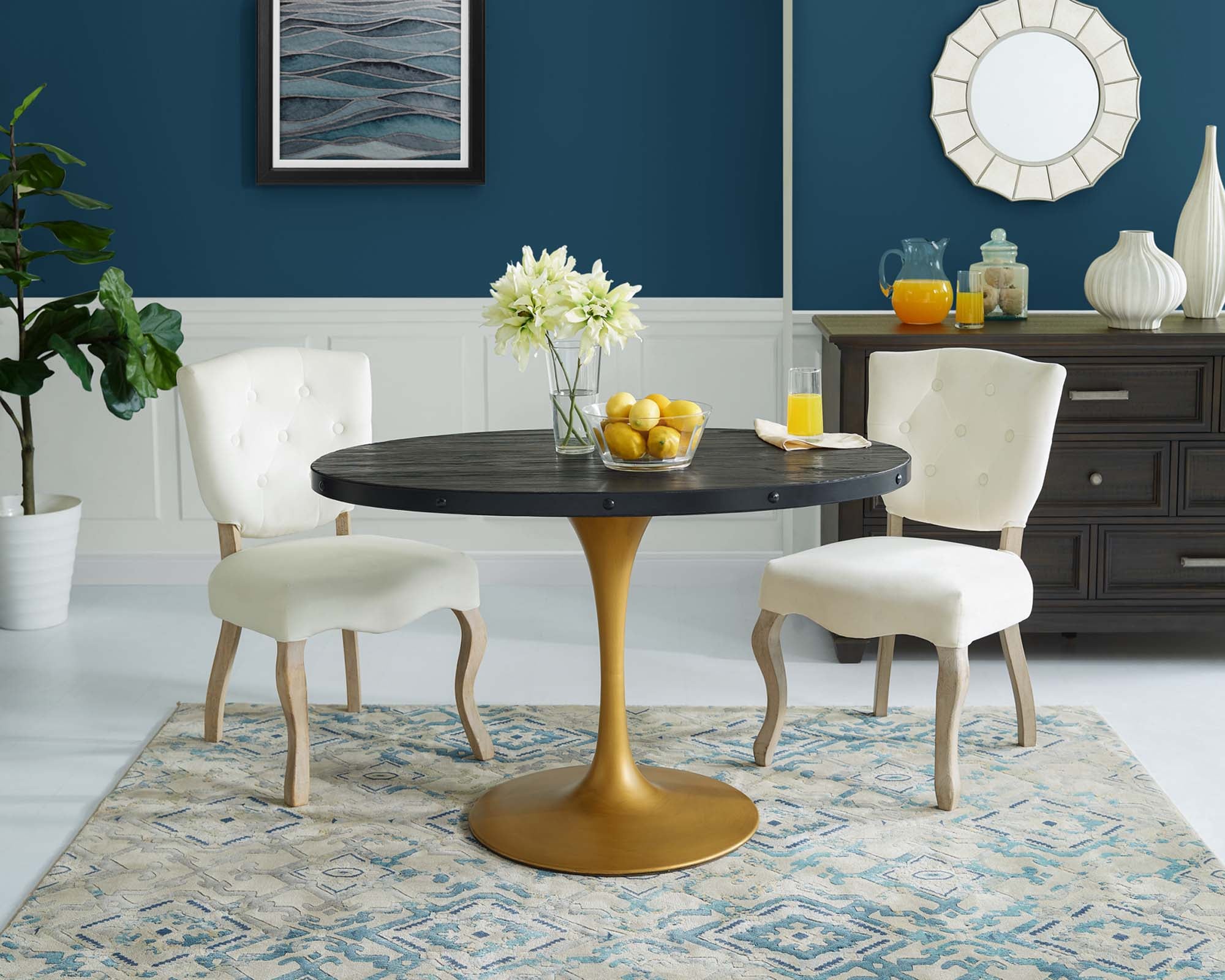 Drive 47" Oval Wood Top Dining Table