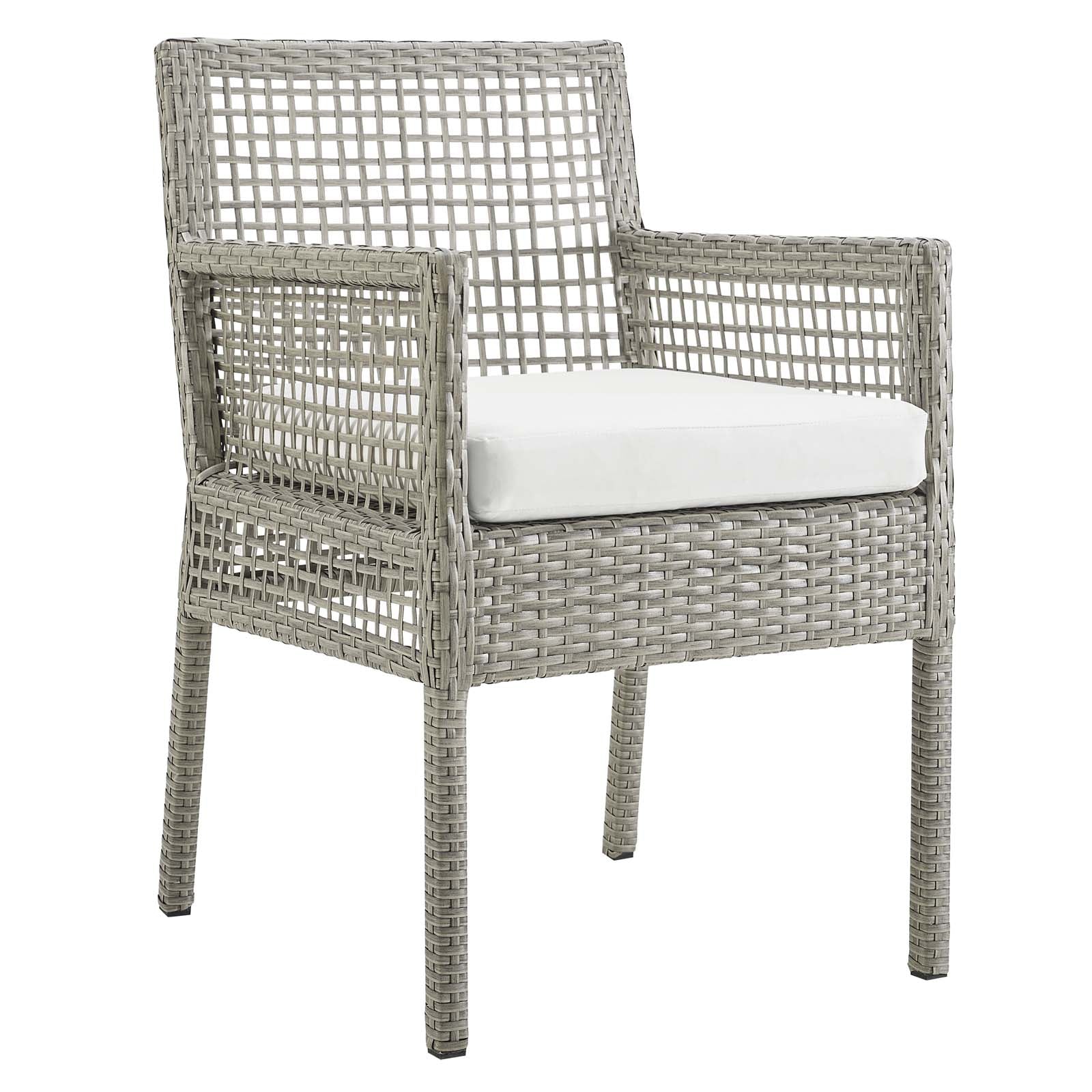 Aura Dining Armchair Outdoor Patio Wicker Rattan Set of 4