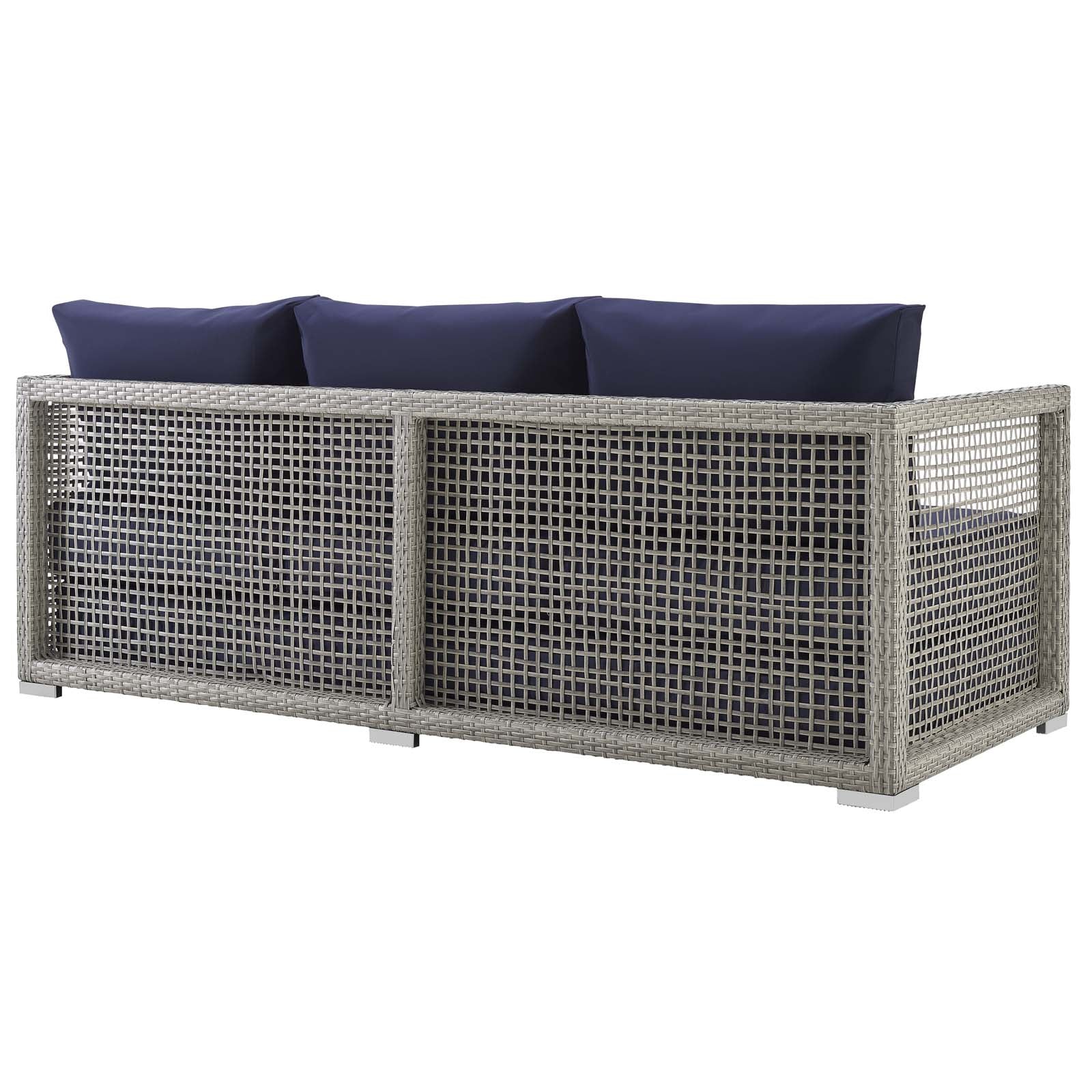 Aura 4 Piece Outdoor Patio Wicker Rattan Set