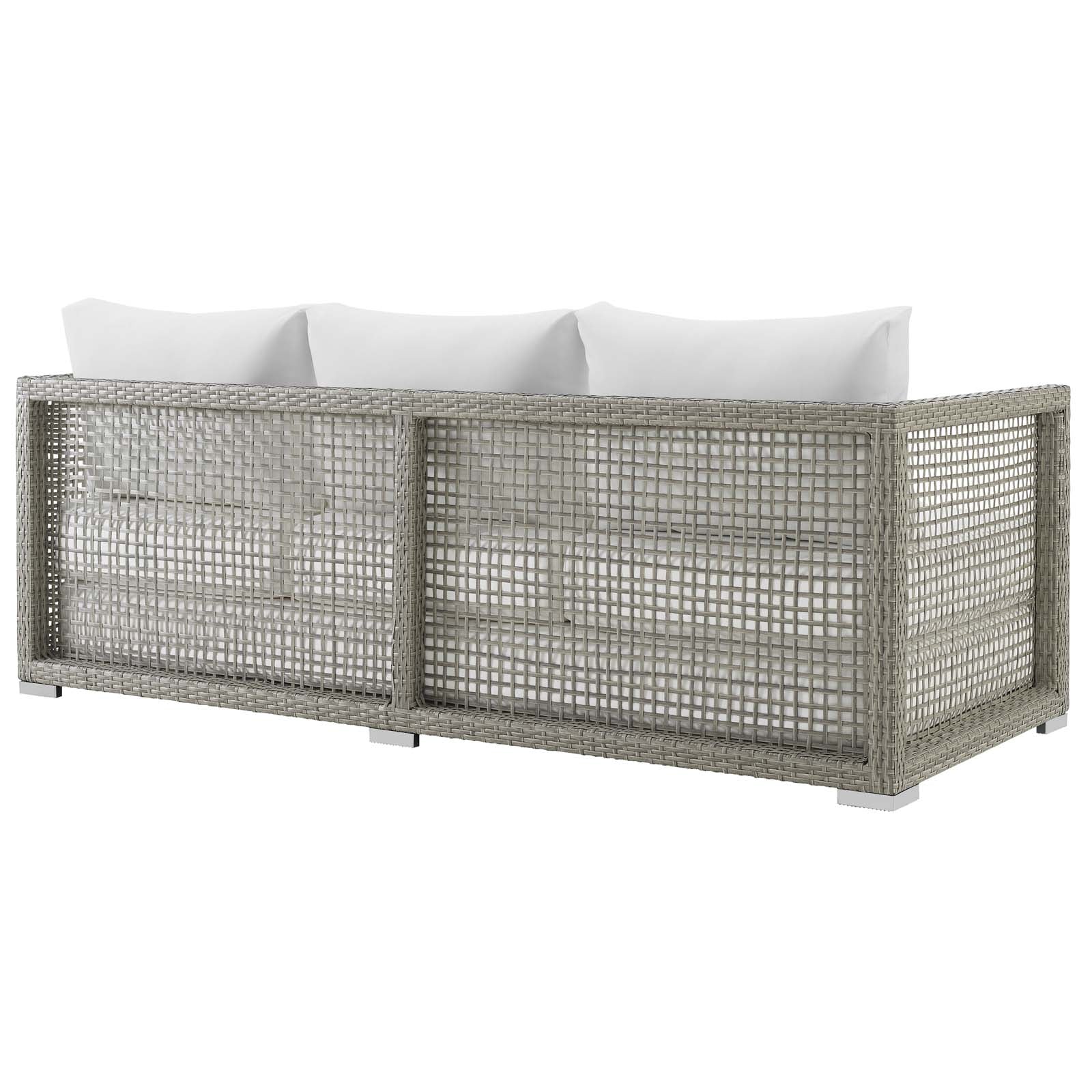 Aura 4 Piece Outdoor Patio Wicker Rattan Set