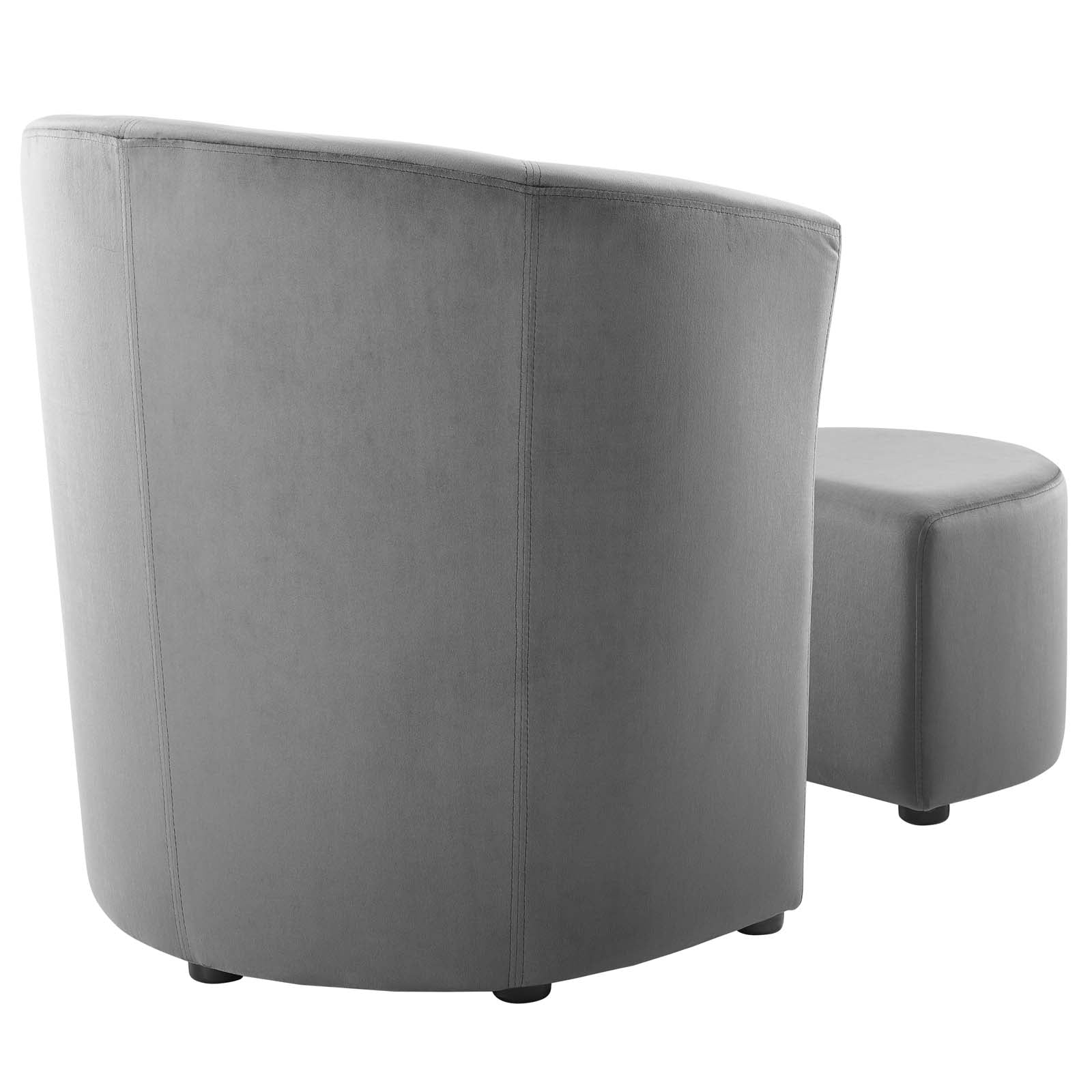 Divulge Performance Velvet Arm Chair and Ottoman Set