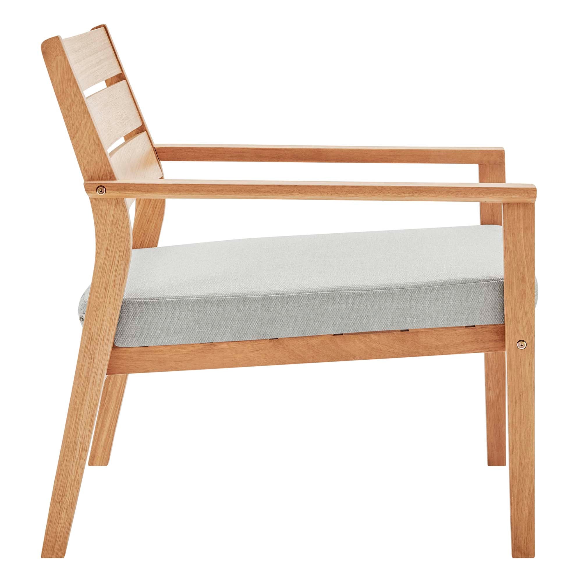 Breton Outdoor Patio Ash Wood Armchair