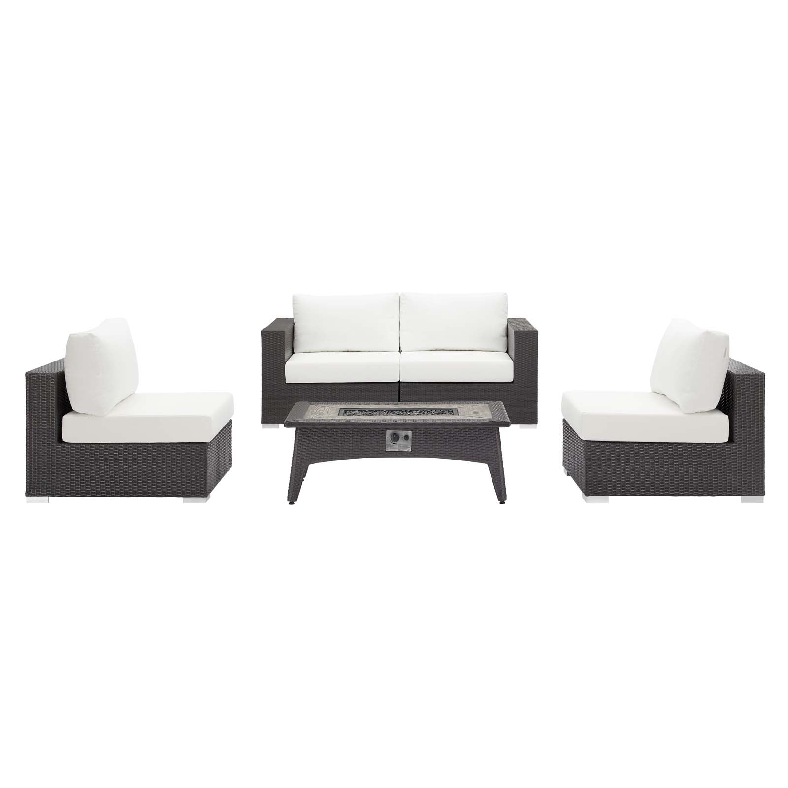 Convene 5 Piece Set Outdoor Patio with Fire Pit